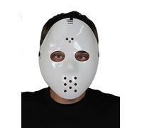 HALLOWEEN HOCKEY MASK FANCY DRESS SERIAL KILLER MOVIE COSTUME ACCESSORY - ADULTS ONE SIZE FITS MOST - PERFECT FOR ANY HALLOWEEN PARTY OR SPORTS THEMED PARTIES - PACK OF 6