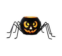 Halloween Holder - Spider Pumpkin Tealight, Horror Candle Decoration, Creepy Festive Accent, Easy Setup Feature, Top Spooky Decor Item, Ornament for Porch Garden, 7.87x3.15 inches