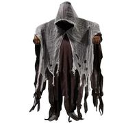 Halloween Hooded Cape | Halloween Cloak Grim Reapers Costume With Soft White Mesh | Adult Halloween Ghost Costume | Witch Ghost Costumes | Halloween Christmas Fancy Cape Costumes
