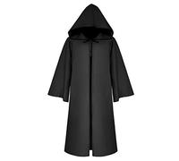 Halloween Hooded Cape Hoodies Robe Vampire Cloak Cosplay Costume Fancy Dress Cloak Halloween Grim Reaper Cape Death Eater Costume Long Cape Wizard Cape Halloween Costume Accessory for Women Men