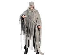 Halloween Hooded Cape - Medieval Renaissance - Cosplay Cape for Masquerade, Stage Drama with Costume Role Play, Haunted House for Party Meeting, Black, Easy Wear Use