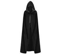 Halloween Hooded Cape Witch Cloak Wizard Cape Costume Halloween Party Cosplay Cloak Full Length Crushed Cape Costume Hooded Cloak Knight Fancy Cool Cosplay Costume Vampires Velvet Cape Cloak Shawl