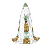 Halloween Hooded Cloak For Teenagers, Be A Pineapple Hooded Cape, Youth Hooded Costume For Cosplay, Witch Vampire Party, Fantasy Robe For Teens Carnival Comic Con, Perfect For Heights Of 110-170 Cm