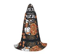 Halloween Hooded Cloak For Teenagers, Chef Pizza Hooded Cape, Youth Hooded Costume For Cosplay, Witch Vampire Party, Fantasy Robe For Teens Carnival Comic Con, Perfect For Heights Of 110-170 Cm