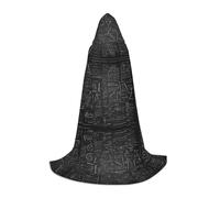 Halloween Hooded Cloak For Teenagers, Physics Printing Hooded Cape, Youth Hooded Costume For Cosplay, Witch Vampire Party, Fantasy Robe For Teens Carnival Comic Con, Perfect For Heights Of 110-170 Cm
