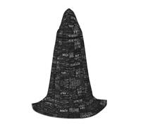 Halloween Hooded Cloak For Teenagers, Programmer Programming Code, Youth Hooded Costume For Cosplay, Witch Vampire Party, Fantasy Robe For Teens Carnival Comic Con, Perfect For Heights Of 110-170 Cm