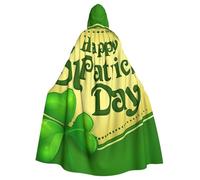Halloween Hooded Cloak For Unisex Adults Fun Happy St. Patrick'S Day Print Party & Cosplay Capeâ€‹
