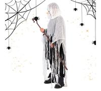 Halloween Hooded Cloak - Medieval Cosplay Cape | Renaissance Haunted House Costume for Masquerade Meeting Cosplay Drama Stage Performance Party Festival Role Play Theme Celebration