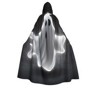 Halloween Hooded Cloak Medieval Renaissance Wizard Cloak Black and Halloween Ghost Reaper Cosplay Cape Costume for Adult