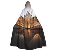 Halloween Hooded Cloak Medieval Renaissance Wizard Cloak Louvre Museum in Paris Reaper Cosplay Cape Costume for Adult