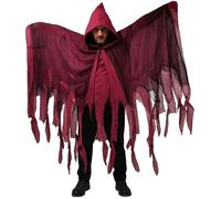 Halloween Hooded Cloak Scary Grim Reaper Costume Medieval Renaissance Wizard Cloak Halloween Cosplay Cape Costume for Adult