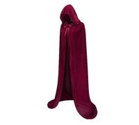 Halloween Hooded for Adult,Full Length Vampire Velvet Cosplay Cloak | Convincing Vampire/Witch Lightweight Halloween Overcoat - Unisex for Women and Men
