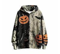 Halloween Hoodie Children, Halloween Pullover Children's Horror Pumpkin Print Sweatshirt Gothic Fashion Trends Party Hoodie Casual Oversized Warm Sweater with Pocket for Carnival Cosplay
