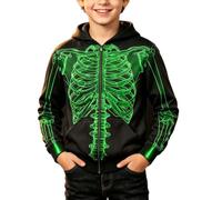 Halloween Hoodie Children, Skeleton Pullover Children Funny Skeleton Cartoon Pattern Sweatshirt Fashion Trends Party Hoodie Long Sleeve Warm Casual Boys Sweater for Carnival Festival Party