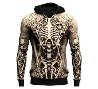 Halloween Hoodie Children, Skeleton Pullover, Children's Horror Skeleton Pattern, Party Sweatshirt, Casual Oversized Hoodie, Fashion Trends, Festival Top for Carnival, Cosplay, Outdoor