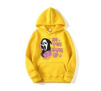 Halloween Hoodie No You Hang Up Scream Winter Unisex Jumper Spring/Autumn Sweatshirt Vintage Harajuku Tops(7,XL)