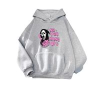 Halloween Hoodie No You Hang Up Scream Winter Unisex Jumper Spring/Autumn Sweatshirt Vintage Harajuku Tops(3,S)