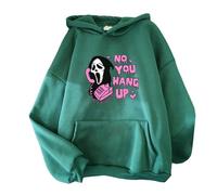 Halloween Hoodie No You Hang Up Scream Winter Unisex Jumper Spring/Autumn Sweatshirt Vintage Harajuku Tops(6,3XL)