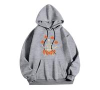 Halloween Hoodies for Mens Bat Print Long Sleeve Patchwork Stitched Knit Stretchy Comfortable Trendy Autumn Jumpers Cotton Linen Blend Festive Celebration Top Light Gray