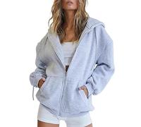 Halloween Hoodies for Women UK Plus Size Oversized Pocket Sweatshirt Solid Color Long Sleeve Hooded Zipper Top Fall Essentials Hoodie Casual Cute Drawstring Clothes Coat Track Yellow Jackets Sales