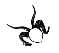 Halloween Horns Black Gothic Devil Horns Halloween Fancy Dress Sheep Horn Headwear Evil Witch Hair Accessory for Cosplay Fancy Dress Black Sheep Horn Headwear Gothic
