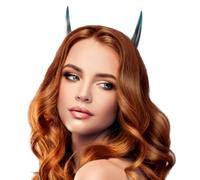 Halloween Horns Devil Horn Clips - Horns Hairpin Lightweight Safe Lifelike Horns Hair Clips for Halloween Party Cosplay Makeup Theme (Blue)