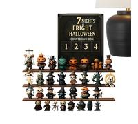 Halloween Horror Advent - 31 Nights of Fright Halloween Countdown Box | Home Decor for Table Fireplace Door Kids Entryway Friends Window Living Room Adults Holiday