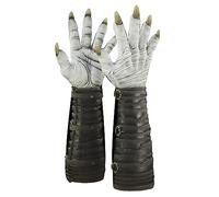 Halloween Horror Demon Hand Gloves Realistic Devil Zombie Skeleton Scary Claws Gloves for Adults Teens Cosplay Party Latex Costume Prank Props