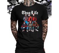 Halloween Horror Films Ghost Cat Horror Scary Films Costume Men's T-Shirt, Thug Life, XL