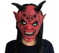 Halloween horror funny latex mask devil man performance props(20)