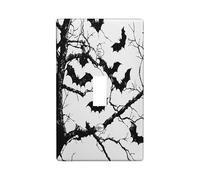 Halloween Horror Gothic Bat Decorative Light Switch Cover Plate 1 Gang Single Toggle, Goth Scary Forest Tree Electrical Switchplate, Creepy Electrical Faceplate for Bedroom Room