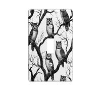 Halloween Horror Gothic Owl Decorative Light Switch Cover Wall Plate 1 Gang Single Toggle, Goth Scary Forest Tree Electrical Faceplate for Room, Creepy Switchcover Switchplate