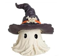 Halloween Horror Hat Resin Ornament for Garden and Interior Decoration Phantasmal Figurine for Seasonal Halloween Scene and Festive Setup (Purple)
