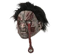 Halloween Horror Head Cover, Evil Face Scary Photo Props, Latex Cosplay Accessory for Adults Role Playing Joke Movie Haunted House Escape Room Party