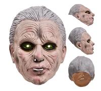 Halloween Horror Mask, Elastic Comfortable Cosplay Accessory for Old Man Scary Costume with Realistic Features Halloween Elder Facial Cover, V Protector