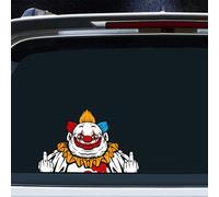 Halloween Horror Monster Peeking Sticker,Reflective Double-Sided Printing Classic Clown Scary Peeping Vinyl Stickers for Bumper Peeking Car Window Decal (Clown)