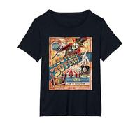 Halloween Horror Nights HHN Jack The Clown T-Shirt, Women's Plus, Black, 1X