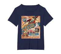 Halloween Horror Nights HHN Jack The Clown T-Shirt, Women's Plus, Navy Blue, 1X