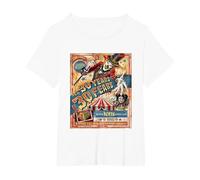 Halloween Horror Nights HHN Jack The Clown T-Shirt, Women's Plus, White, 1X