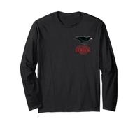 Halloween Horror Nights Raven Logo & Never Go Alone 2 Sided Long Sleeve T-Shirt