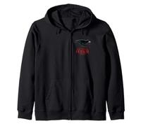Halloween Horror Nights Raven Logo & Never Go Alone 2 Sided Zip Hoodie