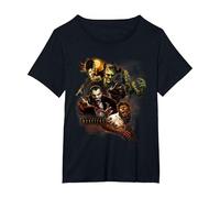 Halloween Horror Nights Universal Monsters T-Shirt, Women's Plus, Black, 1X