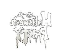 Halloween Horror Party Carbon Steel Scrapbooking Embossing Stencil Printing Steel for Album Paper Card Making Embossing Stencil Template for Card Making