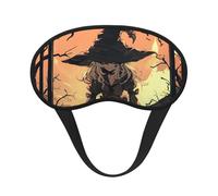 Halloween Horror Print Adults Washable Eye Mask for Sleeping Light Blocking Nap for Night Rest Cover