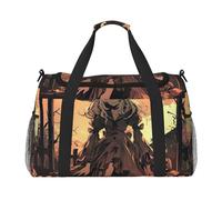 Halloween Horror Print Foldable Carry On Tote Large Capacity Hand Carry Bag for Airplane Weekend Getaways