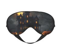 Halloween Horror Print Functionality Cozy Eye Mask Adjustable Strap Nap Night Travel Camping Yoga Relax