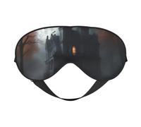 Halloween Horror Print Functionality Cozy Eye Mask Adjustable Strap Nap Night Travel Camping Yoga Relax