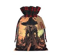 Halloween Horror Print Gift Drawstring Reusable Pouches For Holiday Birthday Wedding Party Favors Bags