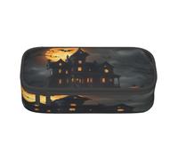 Halloween Horror Print Large capacity pencil case with zipper,portable stationery storage bag