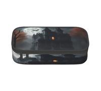 Halloween Horror Print Large capacity pencil case with zipper,portable stationery storage bag